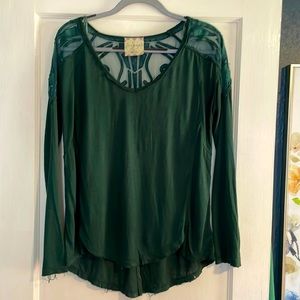 Green Free People Long-sleeve